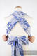 Mei Tai carrier Mini with hood/ jacquard twill / 100% cotton / DRAGONFLY WHITE & BLUE #babywearing