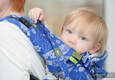 Drool Pads & Reach Straps Set, (60% cotton, 40% polyester) - DRAGONFLY BLUE & WHITE #babywearing