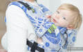 Drool Pads & Reach Straps Set, (60% cotton, 40% polyester) - DRAGONFLY WHITE & BLUE #babywearing