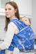 Baby Wrap, Jacquard Weave (100% cotton) - DRAGONFLY BLUE & WHITE - size S #babywearing