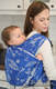 Baby Wrap, Jacquard Weave (100% cotton) - DRAGONFLY BLUE & WHITE - size M (grade B) #babywearing