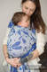 Baby Wrap, Jacquard Weave (100% cotton) - DRAGONFLY BLUE & WHITE - size L (grade B) #babywearing