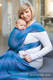Żakardowa chusta do noszenia dzieci, bawełna - LITTLE LOVE - OCEAN - rozmiar M #babywearing