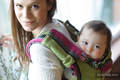 Ergonomic Carrier, Baby Size, broken-twill weave 100% cotton - LIME & KHAKI, Second Generation #babywearing