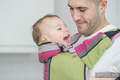 Mochila ergonómica, talla bebé, sarga cruzada 100% algodón - LIME & KHAKI - Segunda generación #babywearing