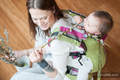 Ergonomische Tragehilfe, Gr. Toddler, Kreuzköper-Bindung, 100% Baumwolle - LIME & KHAKI - zweite Generation #babywearing