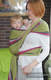Chusta do noszenia dzieci, tkana splotem skośno-krzyżowym (100% bawełna) - LIMONKA KHAKI - rozmiar XS #babywearing