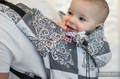 Drool Pads & Reach Straps Set, (60% cotton, 40% polyester) - SILVER BUTTERFLY #babywearing