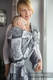 Baby Wrap, Jacquard Weave (100% cotton) - SILVER BUTTERFLY - size XS #babywearing