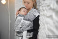Baby Wrap, Jacquard Weave (100% cotton) - SILVER BUTTERFLY - size S #babywearing