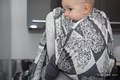 Baby Wrap, Jacquard Weave (100% cotton) - SILVER BUTTERFLY - size XS #babywearing