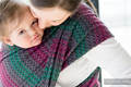 Baby Wrap, Jacquard Weave (100% cotton) - LITTLE LOVE - ORCHID - size M #babywearing