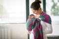 Ringsling, Jacquard Weave (100% cotton), with gathered shoulder - LITTLE LOVE - ORCHID - long 2.1m #babywearing