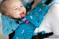 Drool Pads & Reach Straps Set, (60% cotton, 40% polyester) - BLUE PRINCESSA #babywearing