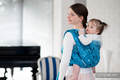 Żakardowa chusta do noszenia dzieci, bawełna - BŁĘKITNA KSIĘŻNICZKA - rozmiar S #babywearing