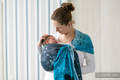 Żakardowa chusta kółkowa do noszenia dzieci, bawełna - BŁĘKITNA KSIĘŻNICZKA - long 2.1m #babywearing