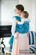 Baby Wrap, Jacquard Weave (100% cotton) - BLUE PRINCESSA - size XS #babywearing