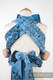 Nosidełko dla dzieci MEI-TAI Toddler z kapturkiem, bawełna, splot żakardowy, BŁĘKITNA KSIĘŻNICZKA #babywearing
