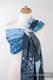 Ringsling, Jacquard Weave (100% cotton), with gathered shoulder - BLUE PRINCESSA - long 2.1m #babywearing
