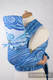 MEI-TAI carrier Mini, jacquard weave - 100% cotton - with hood, BLUE WAVES 2.0 #babywearing