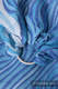 Ringsling, Jacquard Weave (100% cotton), with gathered shoulder - BLUE WAVES 2.0 - long 2.1m #babywearing
