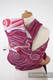 Nosidełko dla dzieci MEI-TAI MINI z kapturkiem, bawełna, splot żakardowy, 100% bawełna, BORDOWE FALE #babywearing