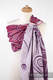 Żakardowa chusta kółkowa do noszenia dzieci, bawełna - BORDOWE FALE - long 2.1m #babywearing