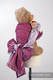 Żakardowa chusta dla lalek, 100% bawełna - BORDOWE FALE #babywearing