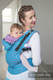 Nosidełko Ergonomiczne z tkaniny żakardowej 100% bawełna , Toddler Size, ZigZag Turkus z Różem - Druga Generacja. (drugi gatunek) #babywearing