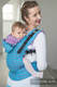 Ergonomic Carrier, Toddler Size, jacquard weave 100% cotton - ZigZag Turquoise & Pink - Second Generation. #babywearing