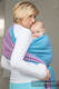 Żakardowa chusta do noszenia dzieci, 100% bawełna - ZIGZAG TURKUS Z RÓŻEM - rozmiar L #babywearing
