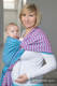 Baby Wrap, Jacquard Weave (100% cotton) - ZIGZAG TURQUOISE & PINK - size XL (grade B) #babywearing
