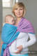 Baby Wrap, Jacquard Weave (100% cotton) - ZIGZAG TURQUOISE & PINK - size XL #babywearing