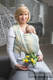 Baby Wrap, Jacquard Weave (100% cotton) - LITTLE LOVE - GOLDEN TULIP - size M #babywearing