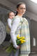 Żakardowa chusta do noszenia dzieci, 100% bawełna - LITTLE LOVE - ZŁOTY TULIPAN - rozmiar M #babywearing