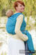 Żakardowa chusta do noszenia dzieci, 100% bawełna - ZIGZAG TURKUS Z PURPURĄ - rozmiar XS #babywearing