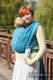 Baby Wrap, Jacquard Weave (100% cotton) - ZIGZAG TURQUOISE & PURPLE  - size S #babywearing