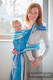 Żakardowa chusta do noszenia dzieci, bawełna - NIEBIESKIE FALE 2.0 - rozmiar XS (Drugi Gatunek) #babywearing