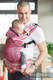 Porte-bébé ergonomique, taille bébé, jacquard 100% coton, MARON WAVES - Deuxième génération #babywearing