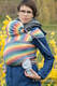 Wrap-Tai Tragehilfe Mini / Kreuzköper-Bindung / 40% Bambus, 60% Baumwolle / mit Kapuze / SUNRISE RAINBOW #babywearing
