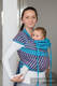WRAP-TAI carrier Mini with hood/ jacquard twill / 100% cotton / ZIGZAG TURQUOISE & PURPLE #babywearing