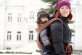 MEI-TAI carrier, broken-twill weave - 100% cotton - with hood, Limited Edition, Mini, CHESTNUT #babywearing
