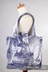 Bolso hecho de tejido de fular (100% algodón) - GALLEONS AZUL MARINO & BLANCO - talla estándar 37 cm x 37 cm #babywearing