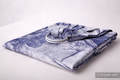 Żakardowa chusta kółkowa do noszenia dzieci, bawełna - GALEONY GRANAT Z BIELĄ - long 2.1m #babywearing