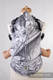 Mochila ergonómica, talla Toddler, jacquard 100% algodón - GALLEONS NEGRO & BLANCO - Segunda generación (grado B) #babywearing