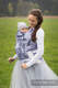 WRAP-TAI portabebé Toddler con capucha/ jacquard sarga/100% algodón/ GALLEONS AZUL MARINO & BLANCO #babywearing