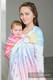 Żakardowa chusta kółkowa do noszenia dzieci, bawełna - TĘCZOWA KORONKA - long 2.1m #babywearing