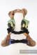 Nosidełko dla lalek z tkaniny chustowej - TĘCZOWE SAFARI 2.0 (drugi gatunek) #babywearing