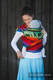 WRAP-TAI Tragehilfe Mini mit Kapuze/ Jacquardwebung / 100% Baumwolle / RAINBOW SAFARI #babywearing