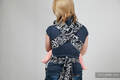 Mei Tai carrier Mini with hood/ jacquard twill / 100% cotton /  Twisted Leaves Black & White #babywearing
